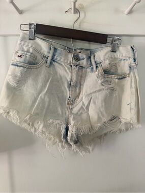 Hollister White Washed Distressed Denim Cutoff Shorts- size 29, size 8
